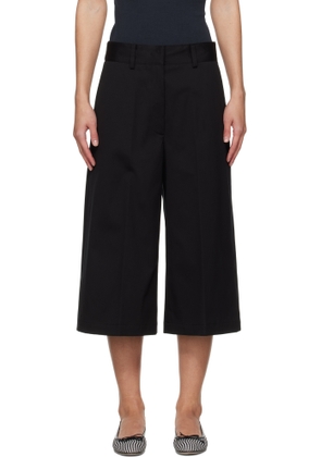 MSGM Black Cotton Bermuda Shorts