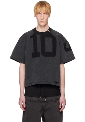 SPENCER BADU Black Washed Jersey T-shirt