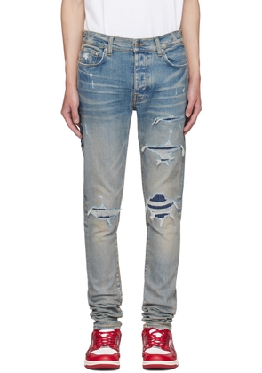 AMIRI Indigo Varsity Repair Jeans