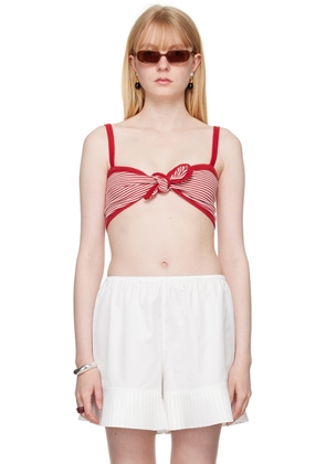Bode Red Revere Stripe Bra