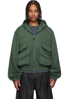 NAMESAKE Green Hugo Globe Zip Hoodie