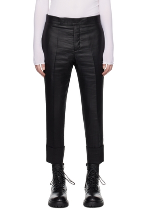 SAPIO Black Rolled Trousers
