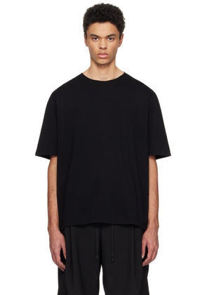 DEVOA Black Paneled T-shirt