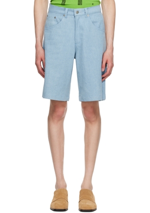 Theophilio SSENSE Exclusive Blue Denim Shorts