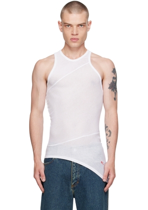 Eckhaus Latta White Spiral Tank Top
