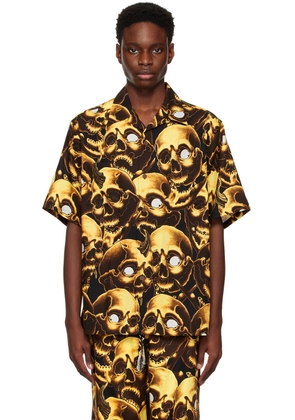 WACKO MARIA Yellow 56 Tattoo Studio Edition Graphic Shirt