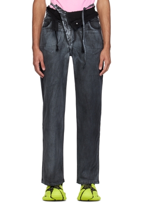 Ottolinger Black Double Fold Jeans