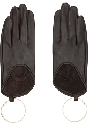 sacai Brown Bangle Gloves