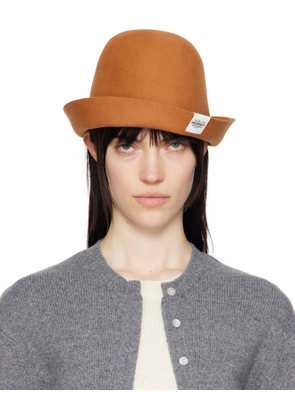 Ruslan Baginskiy Tan Bell-Shaped Felt Hat