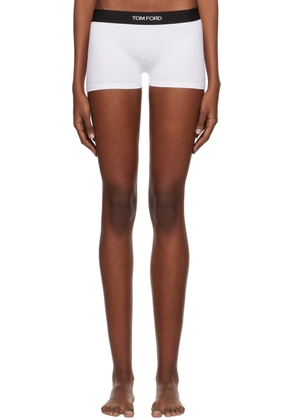 TOM FORD White Jacquard Boy Shorts