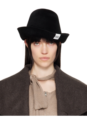 Ruslan Baginskiy Black Bell-Shaped Felt Hat