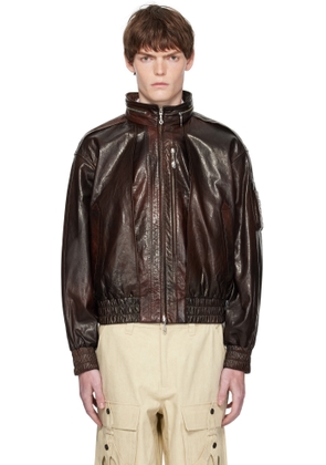 ROCKSTEADY Burgundy Gustavo Leather Jacket
