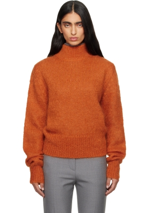 Dries Van Noten Orange Mohair Turtleneck