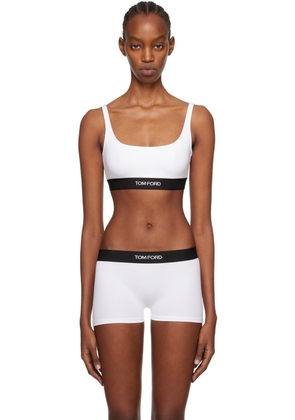 TOM FORD White Square Neck Bra