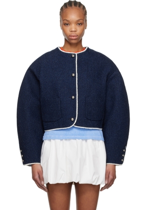 MSGM Blue Patch Pocket Denim Jacket