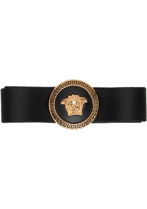 Versace Black Gianni Ribbon Hair Clip