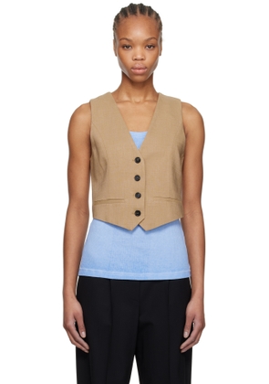 MSGM Beige Button Vest