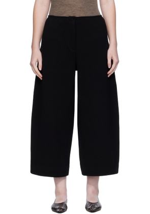 UMARMUNG Black Barrel Leg Currot Trousers