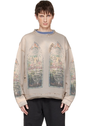 Who Decides War Taupe Faded Sweatshirt