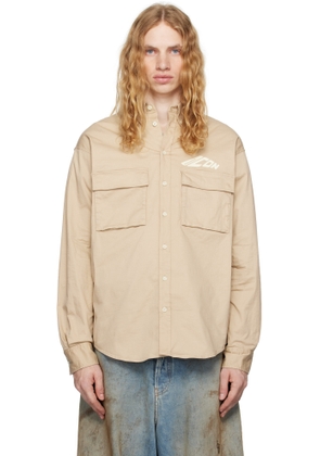 Dsquared2 Beige Icon Dropped Shoulder Shirt