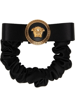 Versace Black Gianni Ribbon Scrunchie