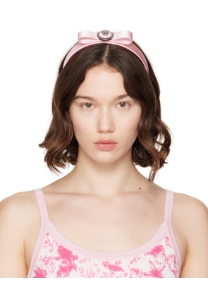 Versace Pink Gianni Ribbon Headband