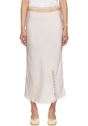 GUIZIO Pink Kahli Midi Skirt