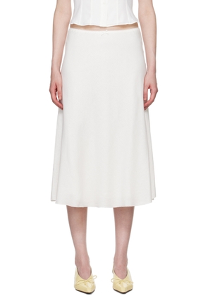GUIZIO White Paloma Midi Skirt