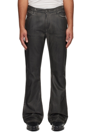 DET BLEV SENT Gray Garment-Dyed Waxed Jeans