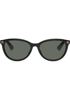 Gucci Black Light Acetate GG Oval Sunglasses