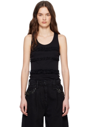 Simone Rocha Black Ruffle Frill Tank Top