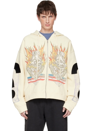 Who Decides War Off-White Engulfed Memories Zip Up Hoodie