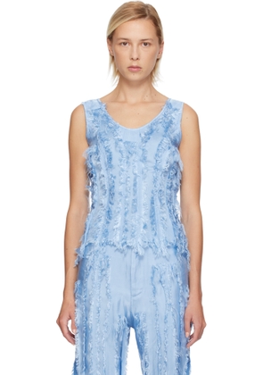 Edward Cuming Blue Scratch The Itch Tank Top