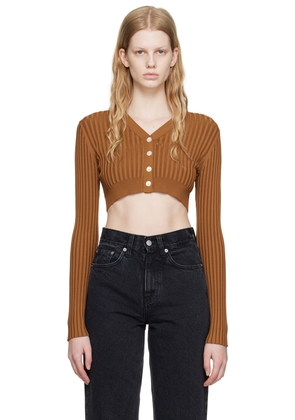 HOPE Brown Cropped Cardigan