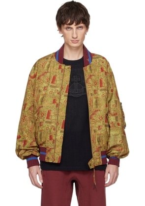 Vivienne Westwood Yellow Bernardo Reversible Bomber Jacket