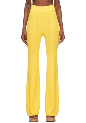 REMAIN Birger Christensen Yellow Straight-Leg Lounge Pants