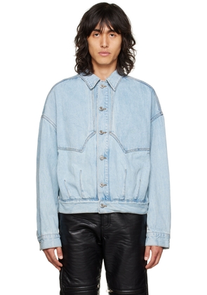 We11done Blue Faded Denim Jacket