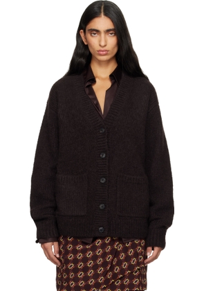 Dries Van Noten Brown Alpaca Cardigan