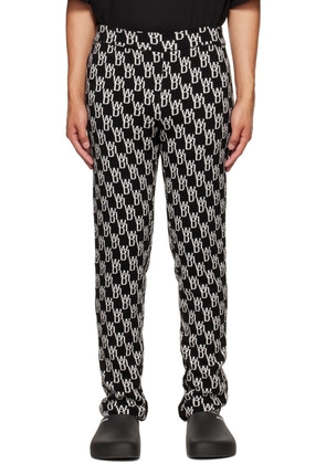 We11done Black Jacquard Lounge Pants