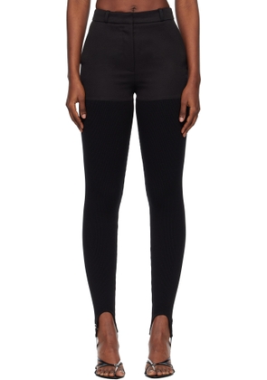 Coperni Black Hybrid Rib Trousers