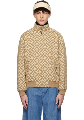 Valentino Tan & Beige 'Toute La V' Bomber Jacket