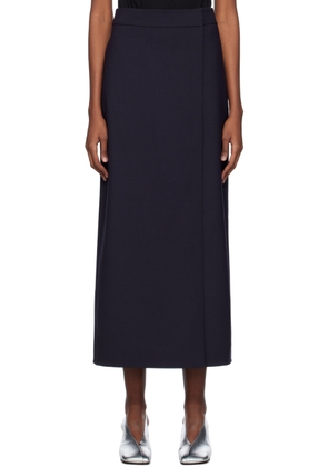 SHANG XIA Navy Wrap Maxi Skirt