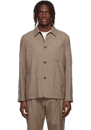 Ahluwalia &PaulSmith SSENSE Exclusive Beige Wool Blazer