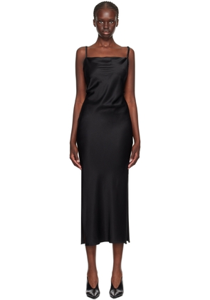 Nanushka Black Fiore Maxi Dress