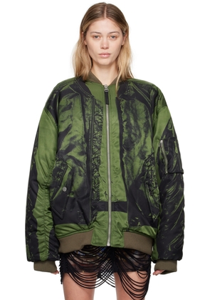 Jean Paul Gaultier Khaki 'The Trompe L'œil' Bomber Jacket