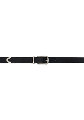 Anderson's Black Narrow Stitch Trimmed Belt