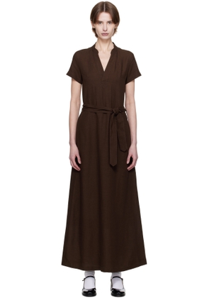 A.P.C. Brown Annelie Midi Dress
