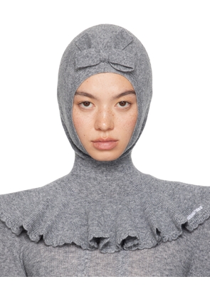 SHUSHU/TONG Gray Cape Balaclava