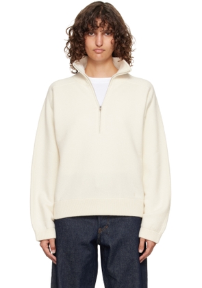 Loulou de Saison Off-White Dries Cashmere Zipped Sweater