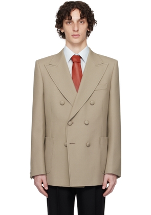 Valentino Gray Wool Gabardine Regular Fit Blazer
